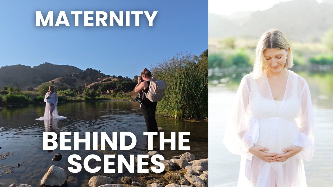 How to Create Stunning Creek Maternity Pictures in Malibu, CA | Behind the Scenes | Posing Tips
