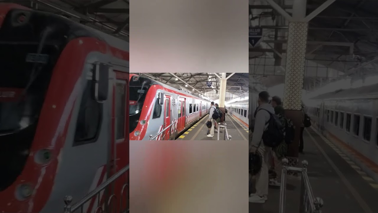 suasana stasiun lempuyangan yogyakarta pagi hari