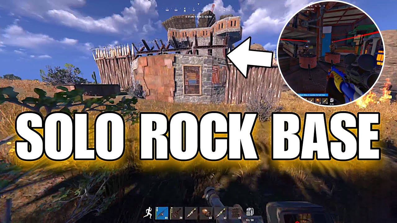 I Made an Unraidable SOLO Rock Base - Rust Console