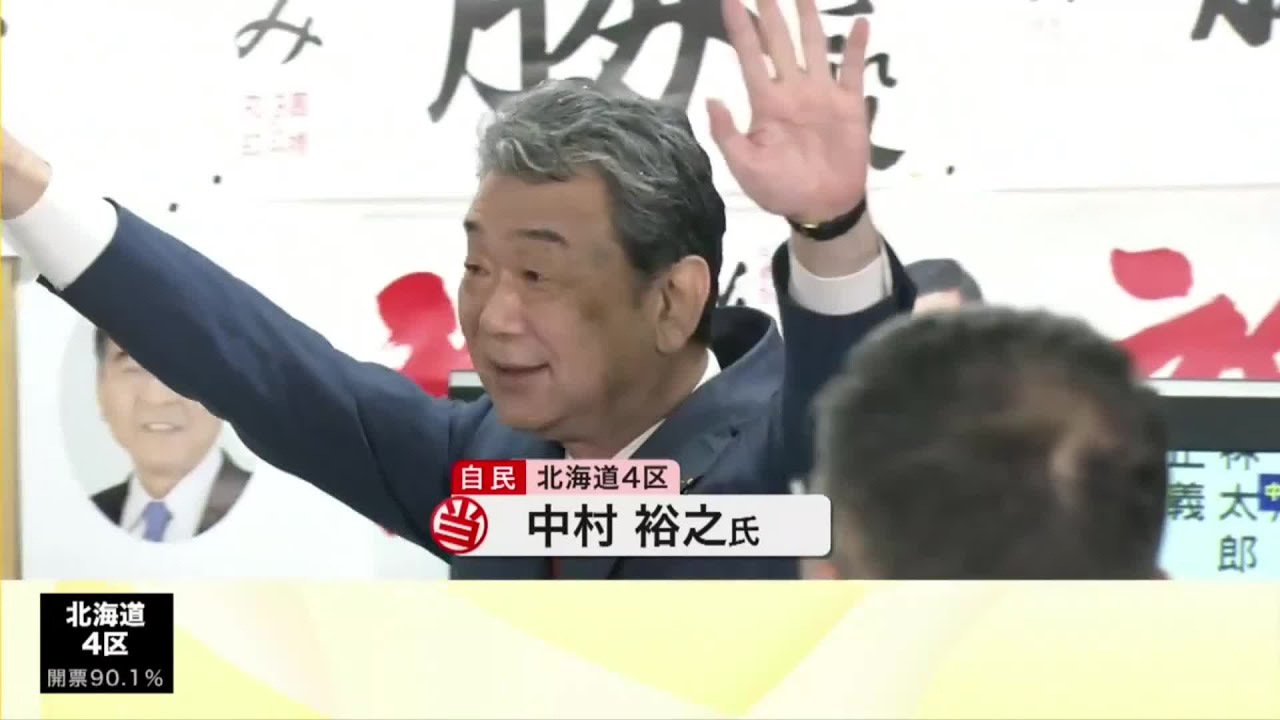 【高市総理人気で北海道でも自民圧勝】小選挙区で当選確実を決めた議員たちの表情と選対バンザイシーンまとめ