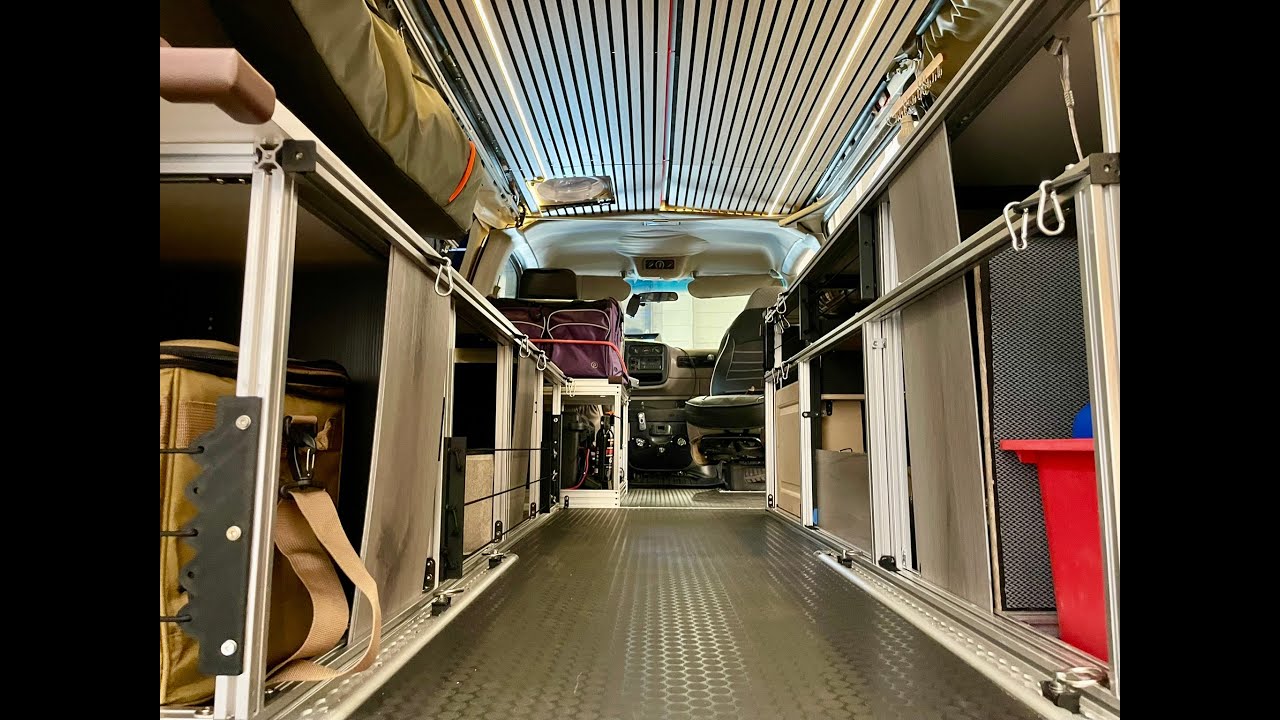 Chevy Express Camper Van For Sale - Built with Modular 8020 Aluminum Extrusion