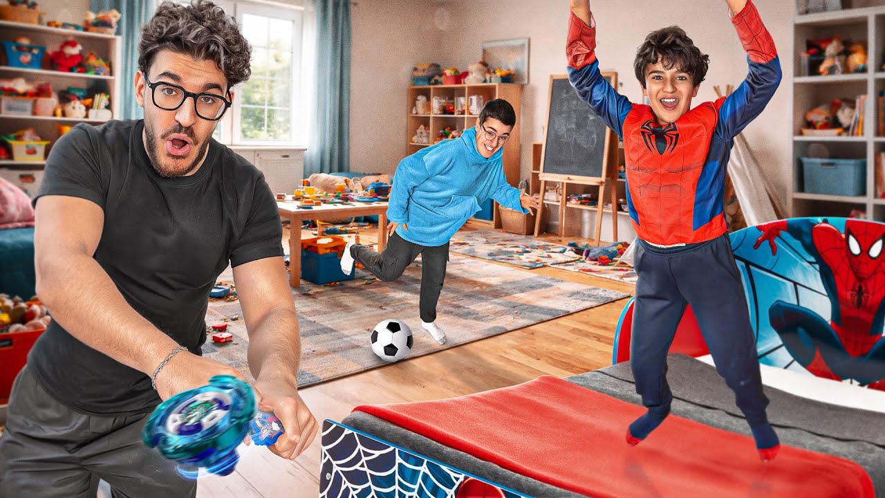 TOUTE UNE JOURNÉE ENFERMÉ DANS LA CHAMBRE DE NOTRE PETIT FRÈRE ! On a retourné sa chambre..