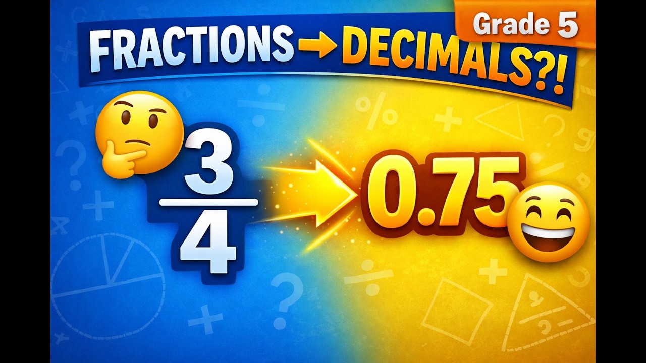 Grade 5 Math: Converting Fractions to Decimals Made Easy!