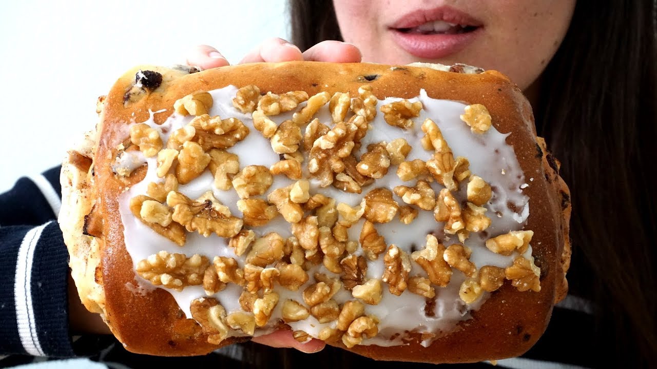 ASMR Eating Sounds: Apple & Walnut Log (No Talking)