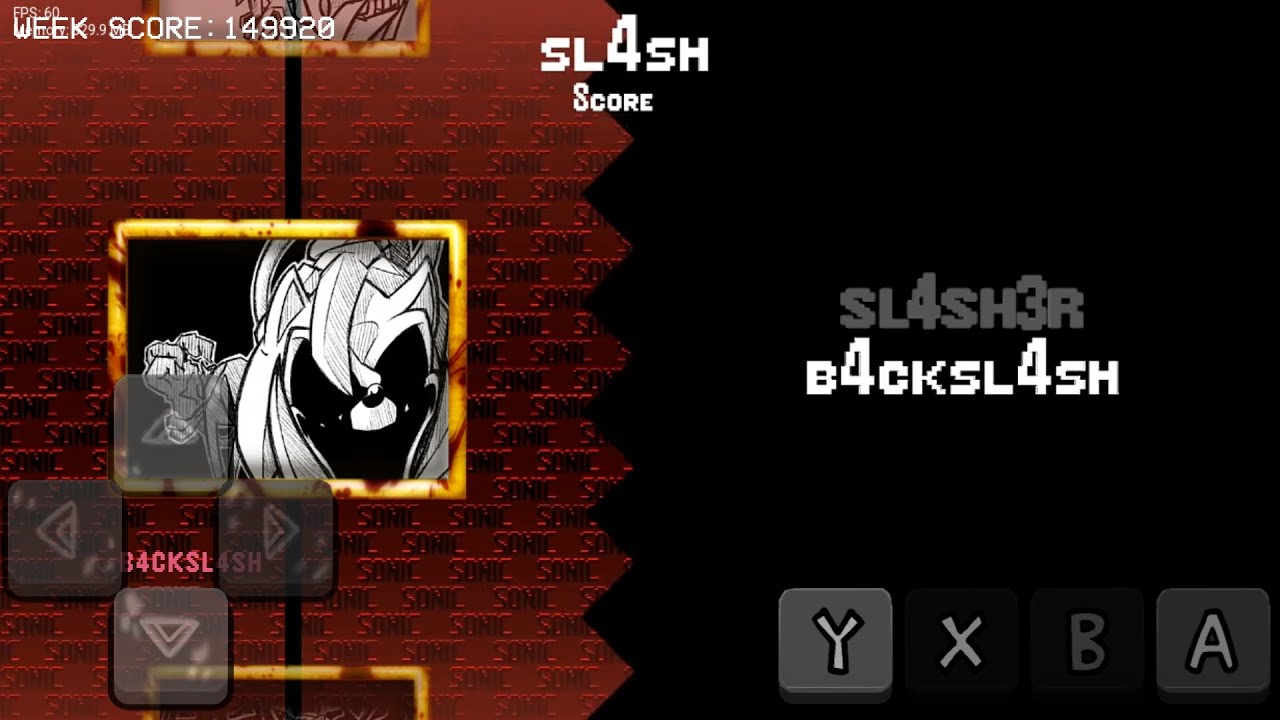 Fnf restoration of Sonic.exe leaked build android/pc optimization b4cksl4sh gameplay