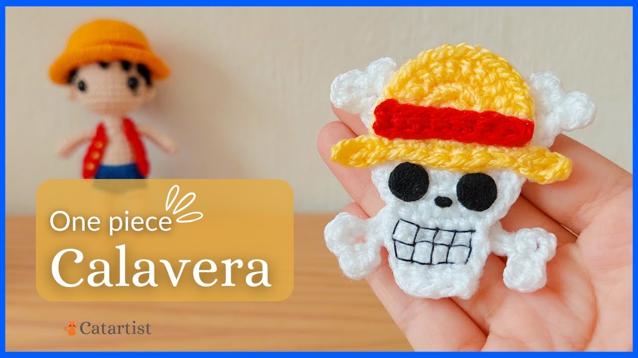 😱🤩 ¡Teje tu propia Calavera de One Piece! 🔥🏴‍☠️ ¡Crochet Tutorial! 🧶 - Fácil