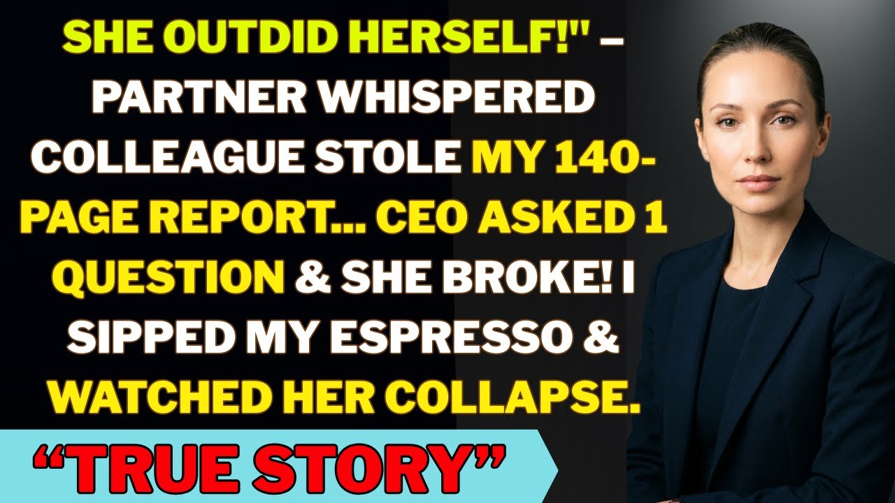 She Stole My Work and Presented It to the CEO — Then I Exposed Her