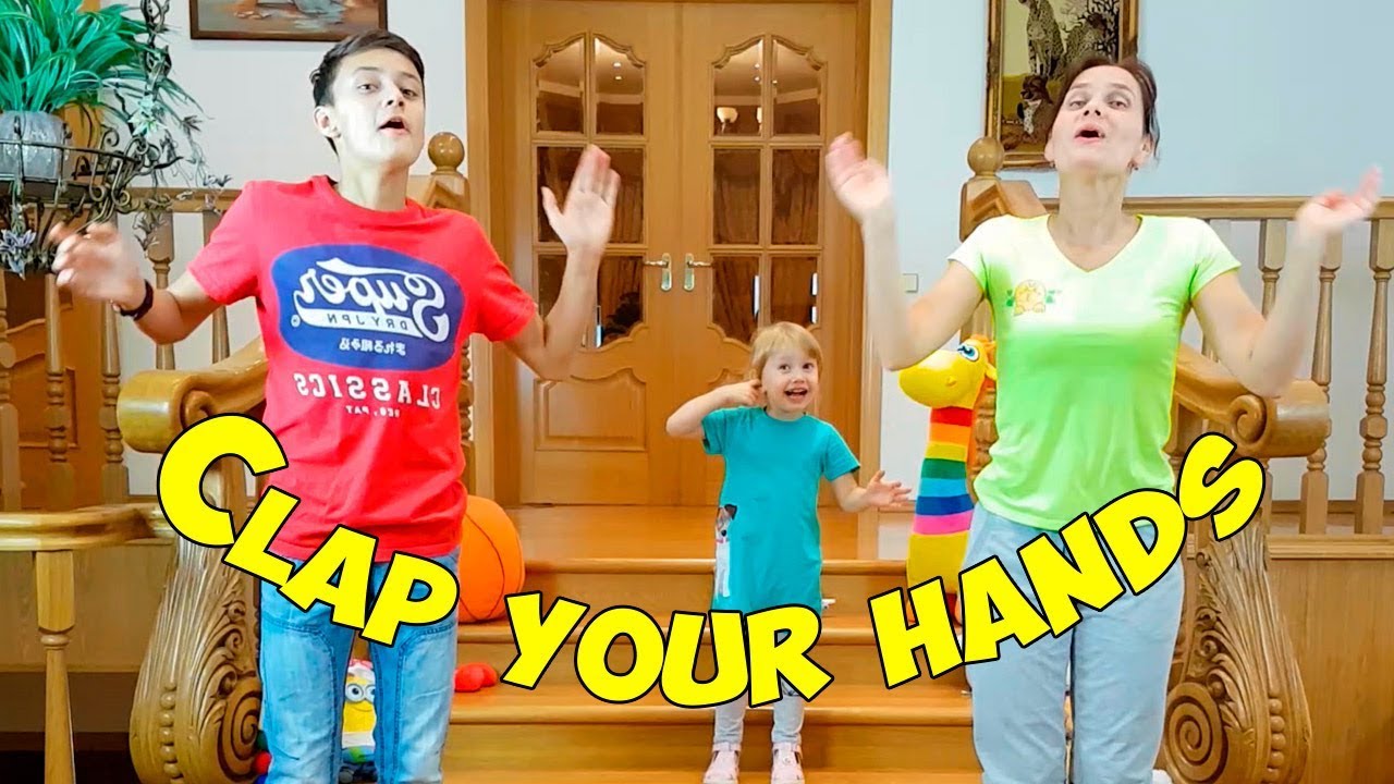 Английская песня для детей Clap your hands song, nursery rhymes