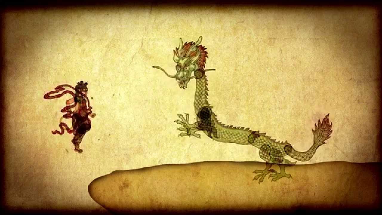 Nezha Conquers the Dragon King (a shadow-puppet-inspired animation)