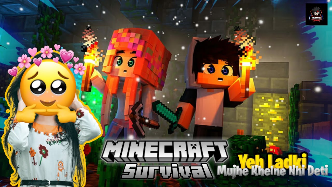 Yehh Ladkii Itna prashann Kyu Karti Hai😭 --- Minecraft Survival [ part 1 ] #minecraftsurvival