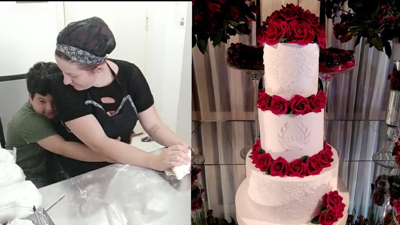 FAZENDO UM BOLO DE CASAMENTO (TENTANDO)