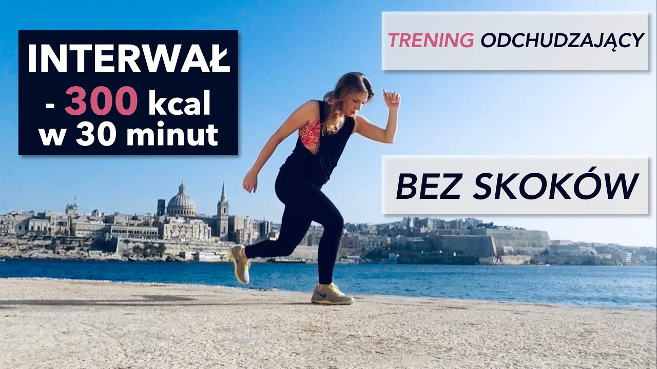 MALTA - trening odchudzający bezpieczny dla kolan, bez sprzętu - interwały - 300 kcal - bez skok&oacute;w