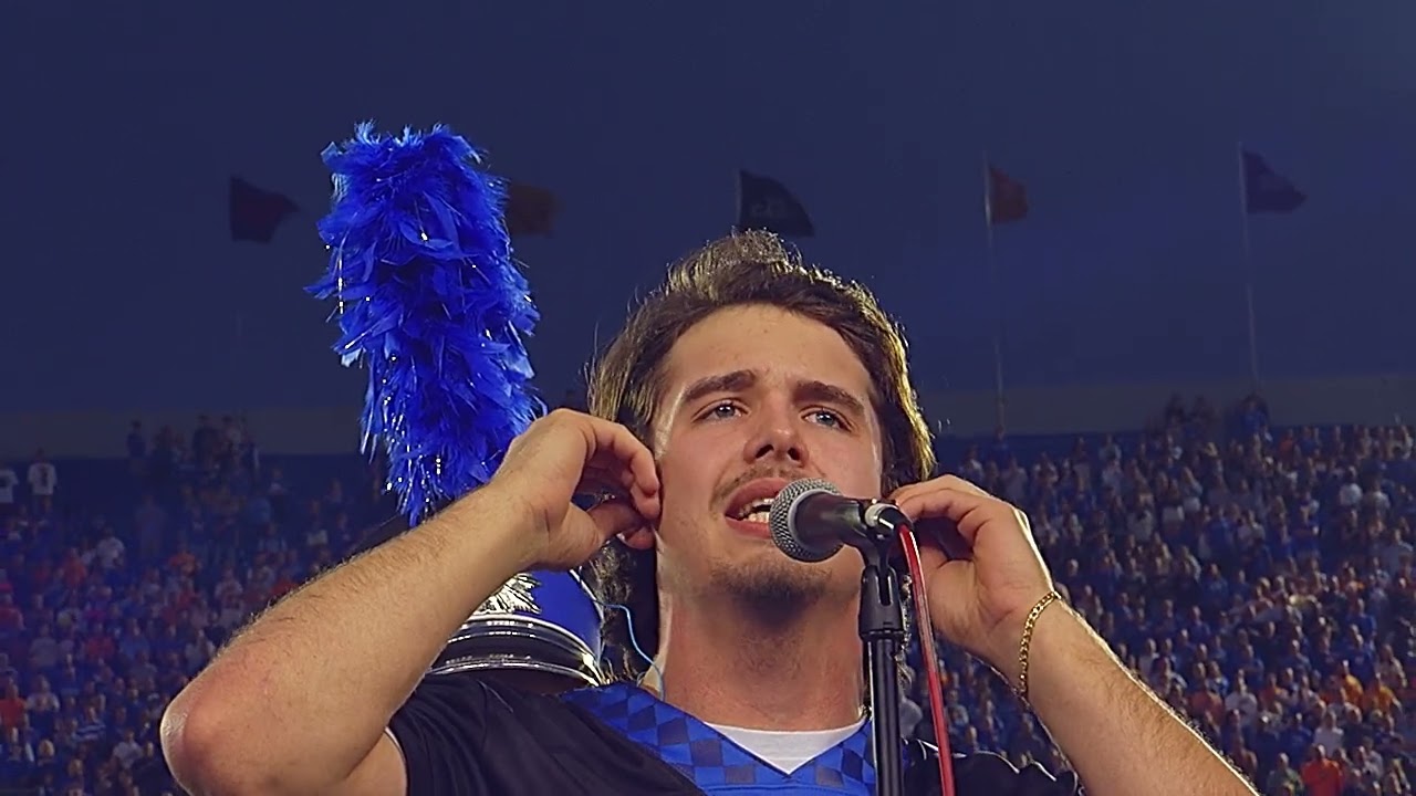 Noah Thompson performing the National Anthem at UK vs TN - October 28, 2023