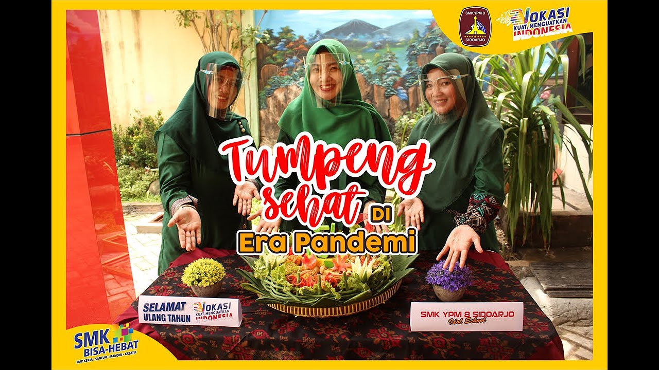 SMK YPM 8 SIDOARJO - Kreasi Menghias Nasi Tumpeng Sehat Di Era Pandemi 2021