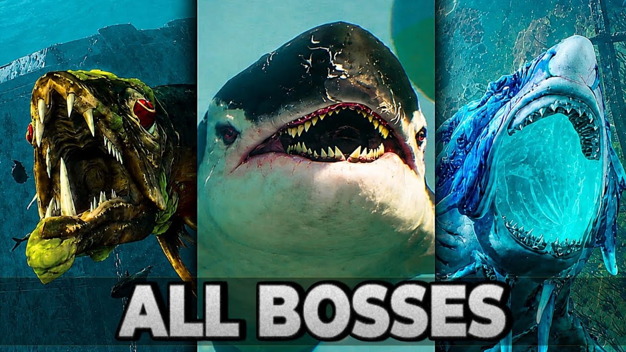Maneater + DLC - All Boss Fights & Endings