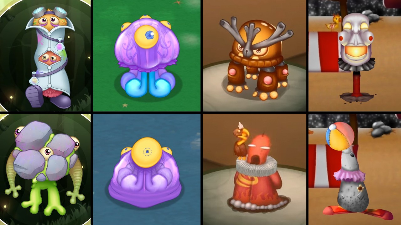 ALL Monsters Fanmade by Raw Zebra vs Slimer vs Riles | My Singing Monsters