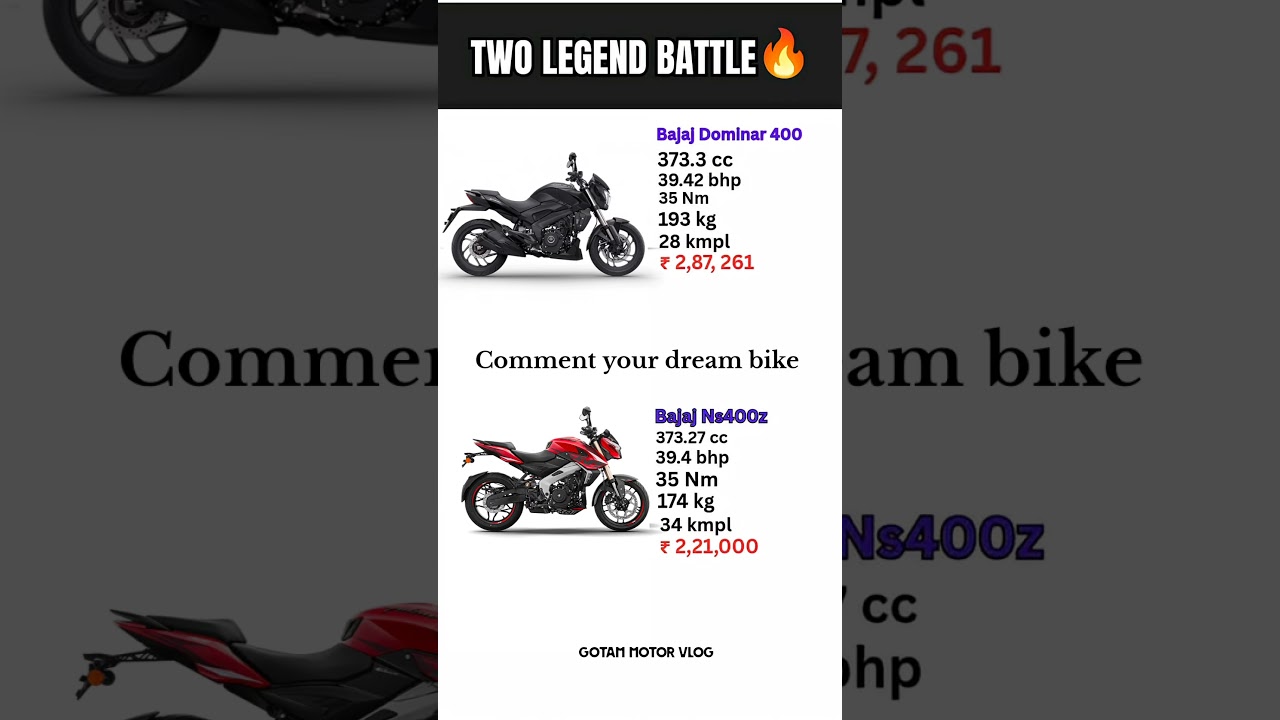 bajaj dominar 400 vs Bajaj ns 400 comparison #bajajdominar400bs6 #bajajns400z