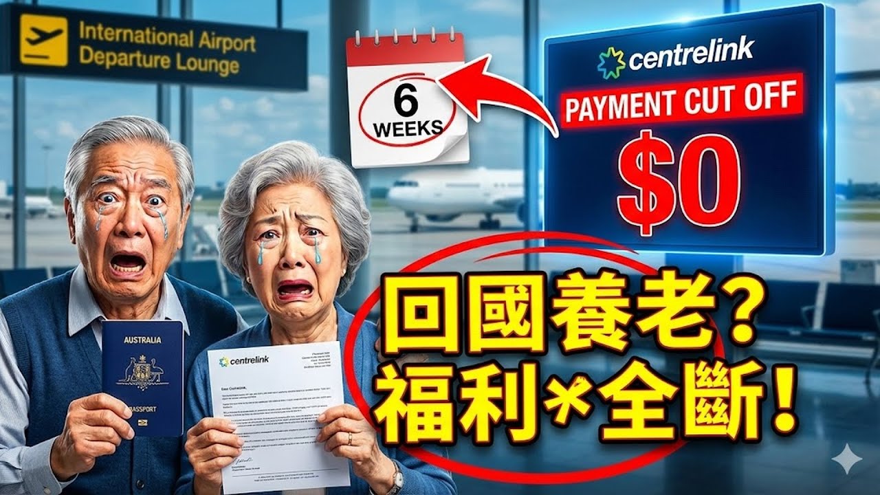 回國養老夢碎？澳洲養老金 Age Pension 離境領取新規：超過這個天數，你的福利金將被 Centrelink 徹底切斷！#澳洲養老金 #AgePension #Centrelink #財務規劃