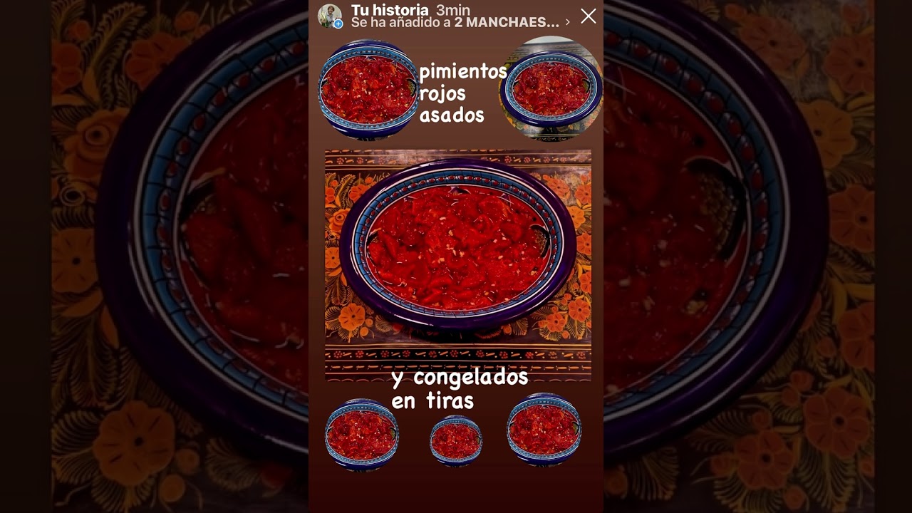 Pimientos rojos asados y congelados