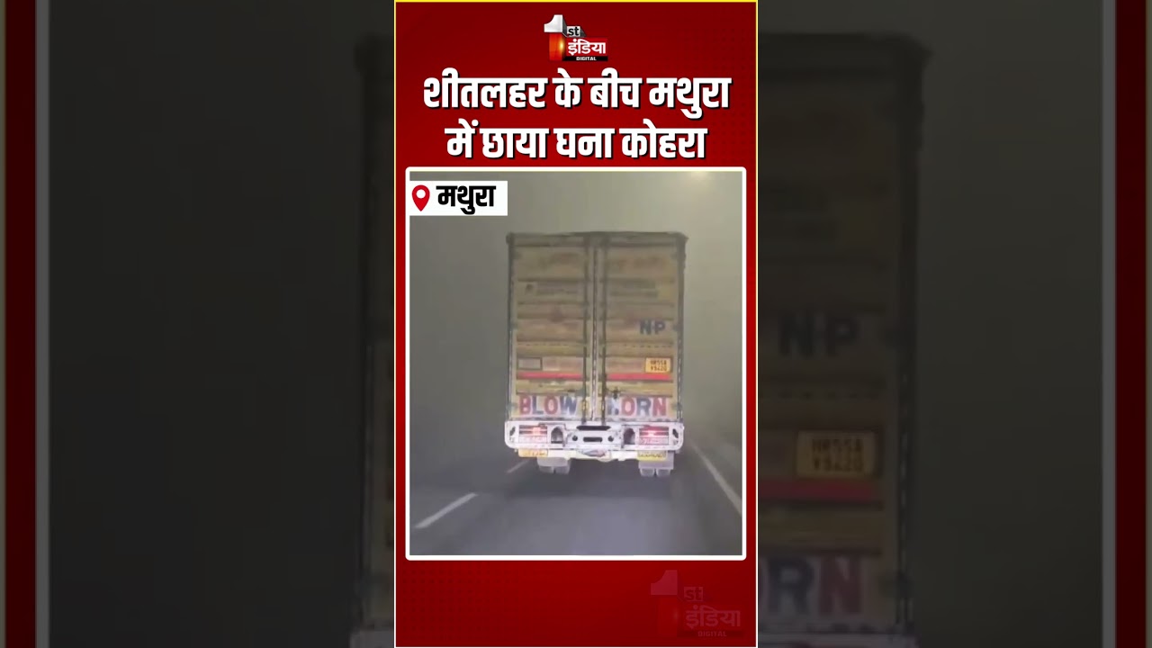 Uttar Pradesh Weather Update: शीतलहर के बीच मथुरा में छाया घना कोहरा | Fog In Mathura | Winter 2026