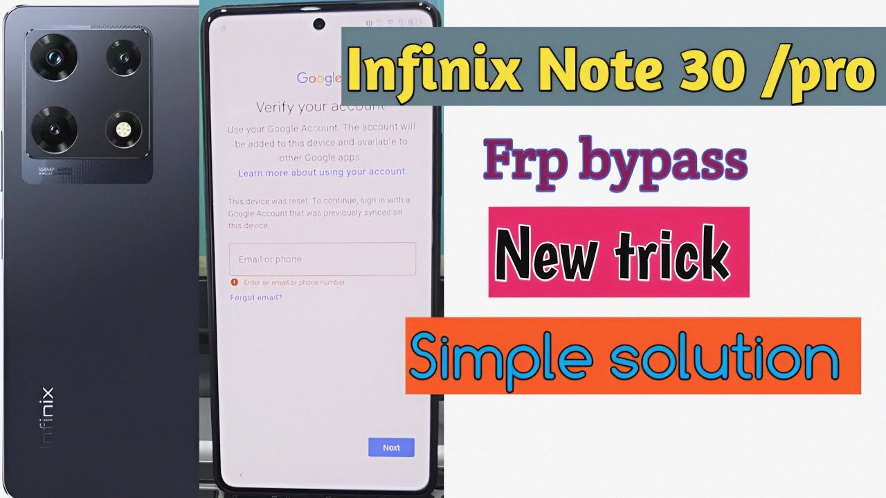 Infinix Note 30 | 30 Pro Frp Bypass Without PC 2025 | Infinix (X6833B - X678B) Google Account Bypass