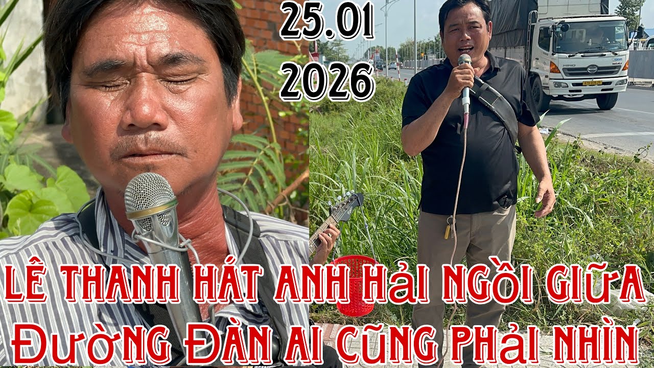 Anh Hải Khiếm Thị Và Lê Thanh Hát Giữa Đường #thinhhanh #yeucuocsong #mientay #giaitri 