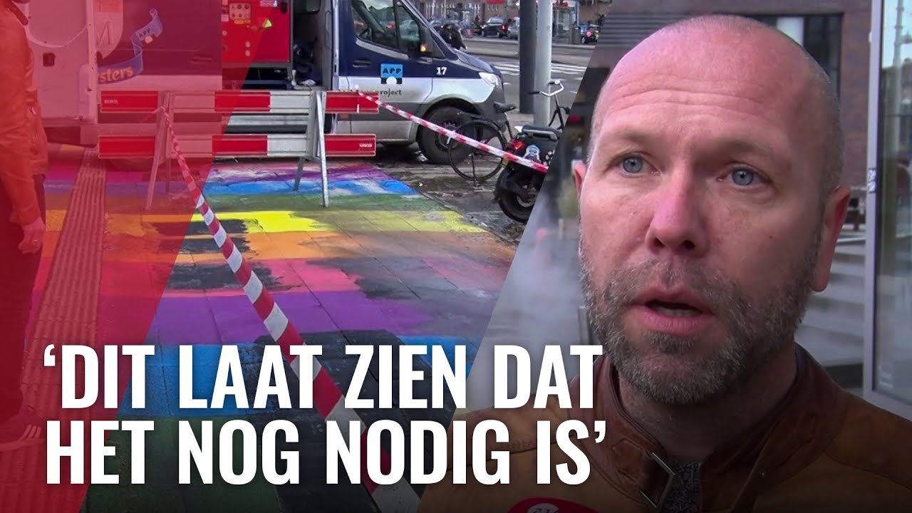 Dit regenboogpad is na één dag al beklad met anti-homotekst