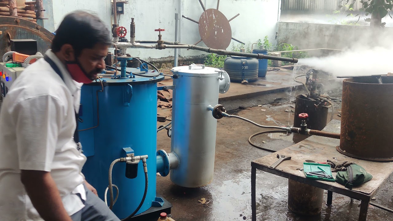 Steam boiler testing diesel fired