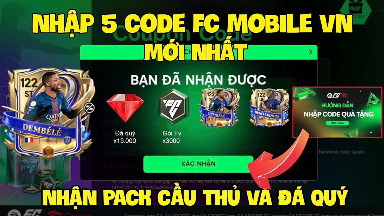 Tổng Hợp 5 Code Fc Mobile VN Mới Nhất Nhận Quà Từ Sự Kiện Capped Có Gem Và Vé Quay Capped Nha