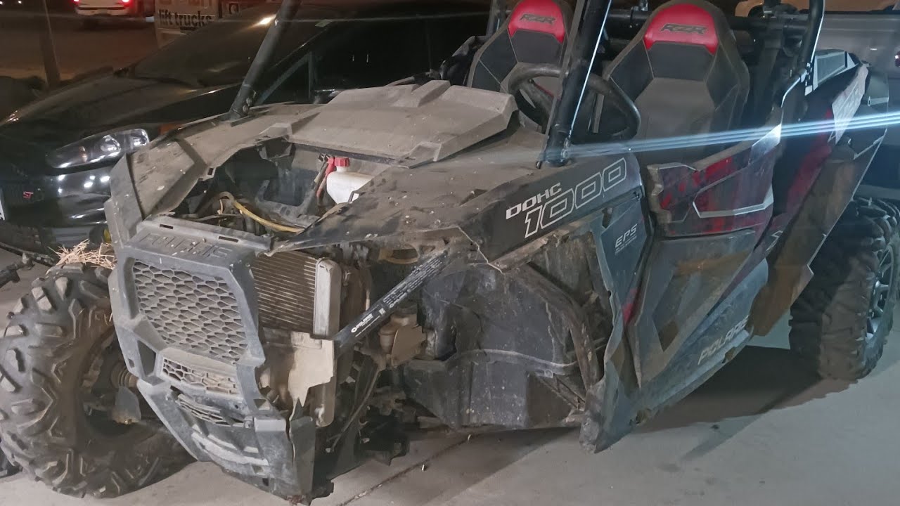 2018 RZR XP1000 crashed, Missing Front wheel. Restoration 