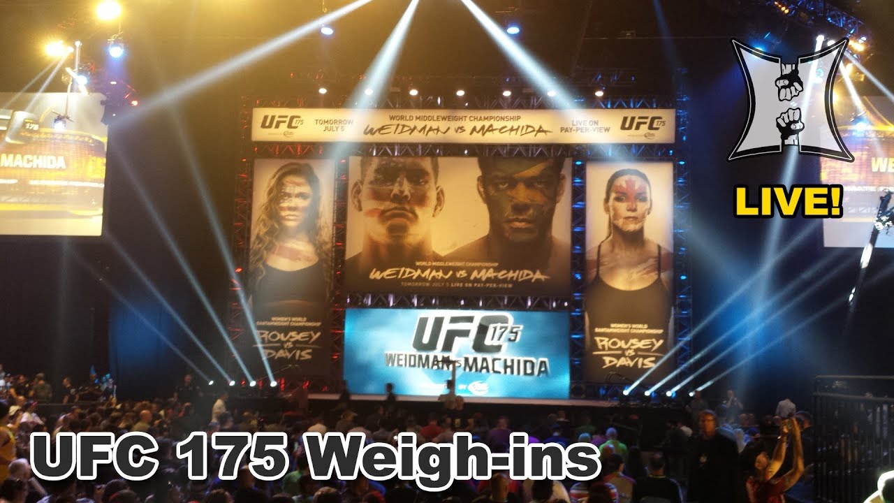 UFC 175: Weidman vs Machida Complete Weigh-ins and Face Offs (LIVE! / HD / Unedited)