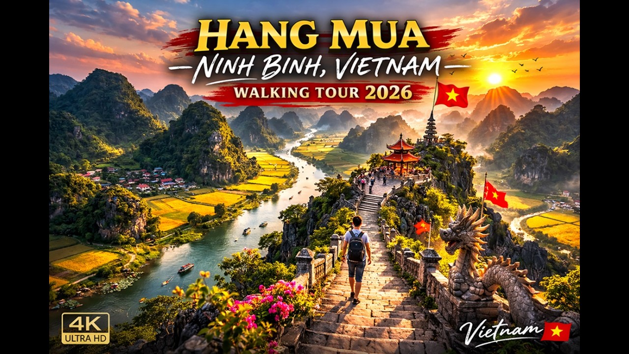 Walking at Hang Mua Viewpoint | Breathtaking Ninh Binh, Vietnam 🇻🇳