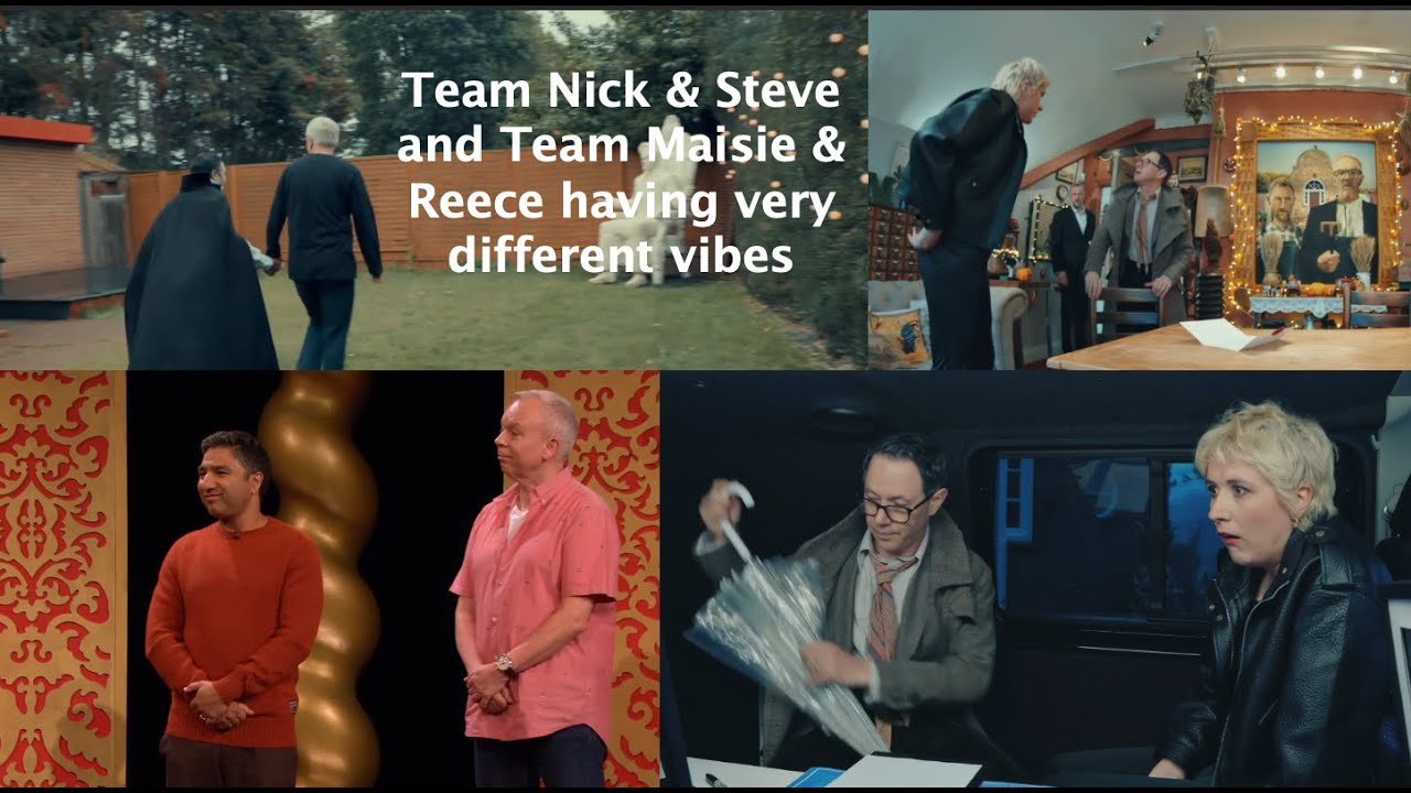 Team Nick & Steve and Team Maisie & Reece having very different vibes