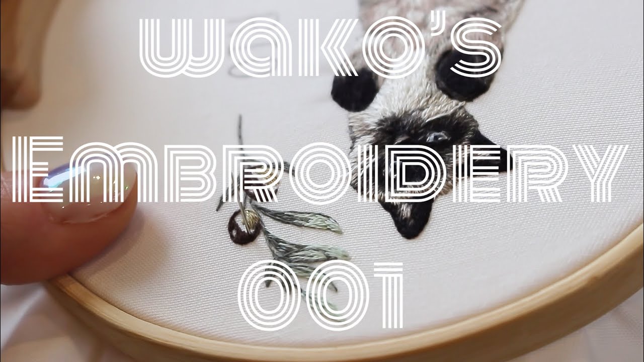 【オーダー刺繍】おなかモフモフの猫ちゃんの制作過程！