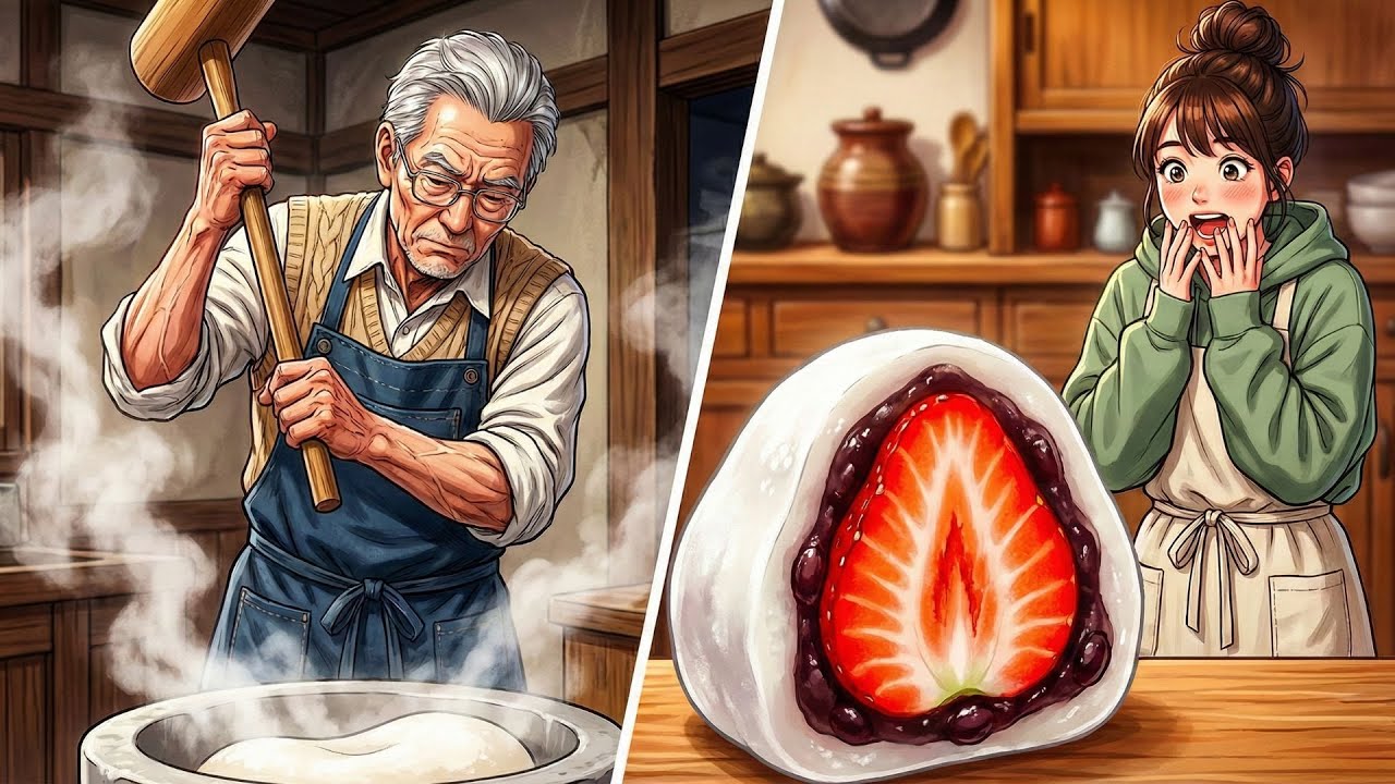 Making adorable Mochi by hand with Grandpa |Heartwarming and touching moments from Ghibli animation