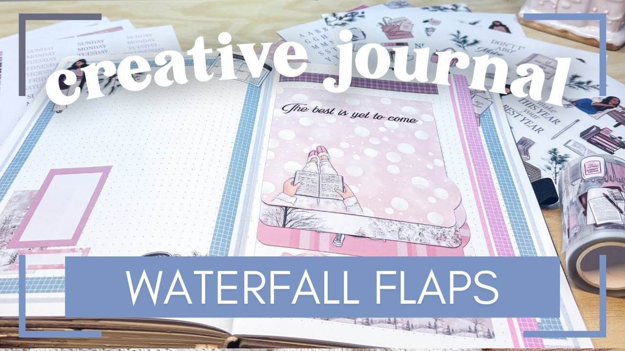 Waterfall Flaps in my Creative Journal [NEW Rongrong Devoe Subscription Kit]