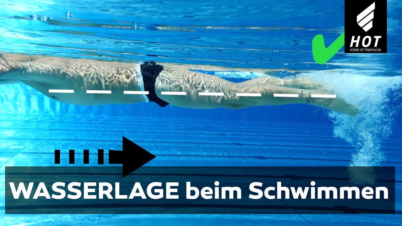 Schneller Schwimmen: &Uuml;bungen zur Verbesserung der Wasserlage