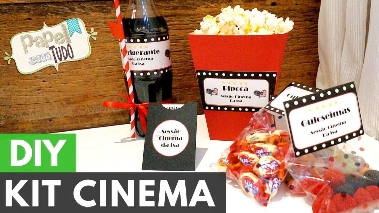 Kit Cinema personalizado - #PapelEmTudo |DIY - Faça você mesmo