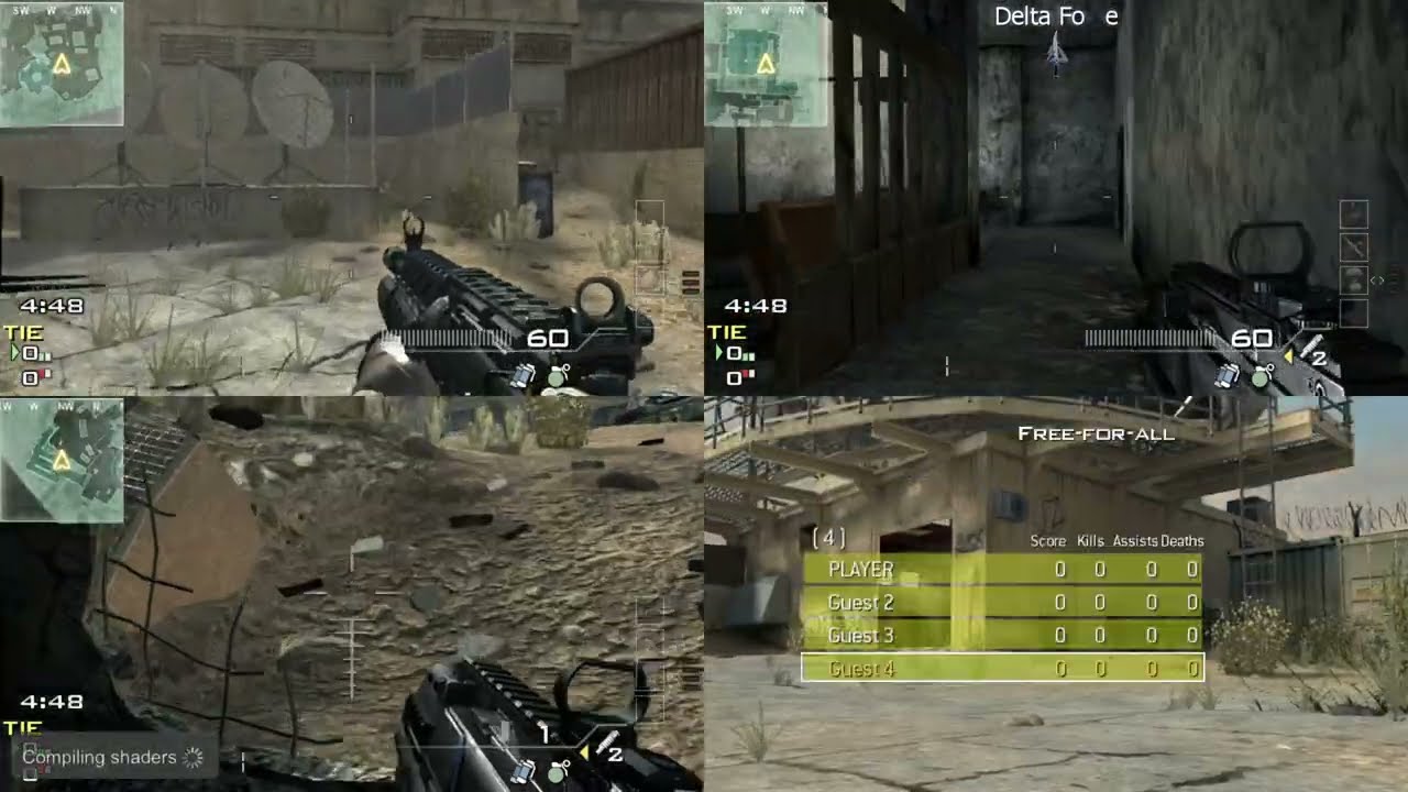 Jogando Call of Duty: Modern Warfare 3 / 4P Split Screen /Xenia-Xbox 360 Emulator / Pela Última Vez