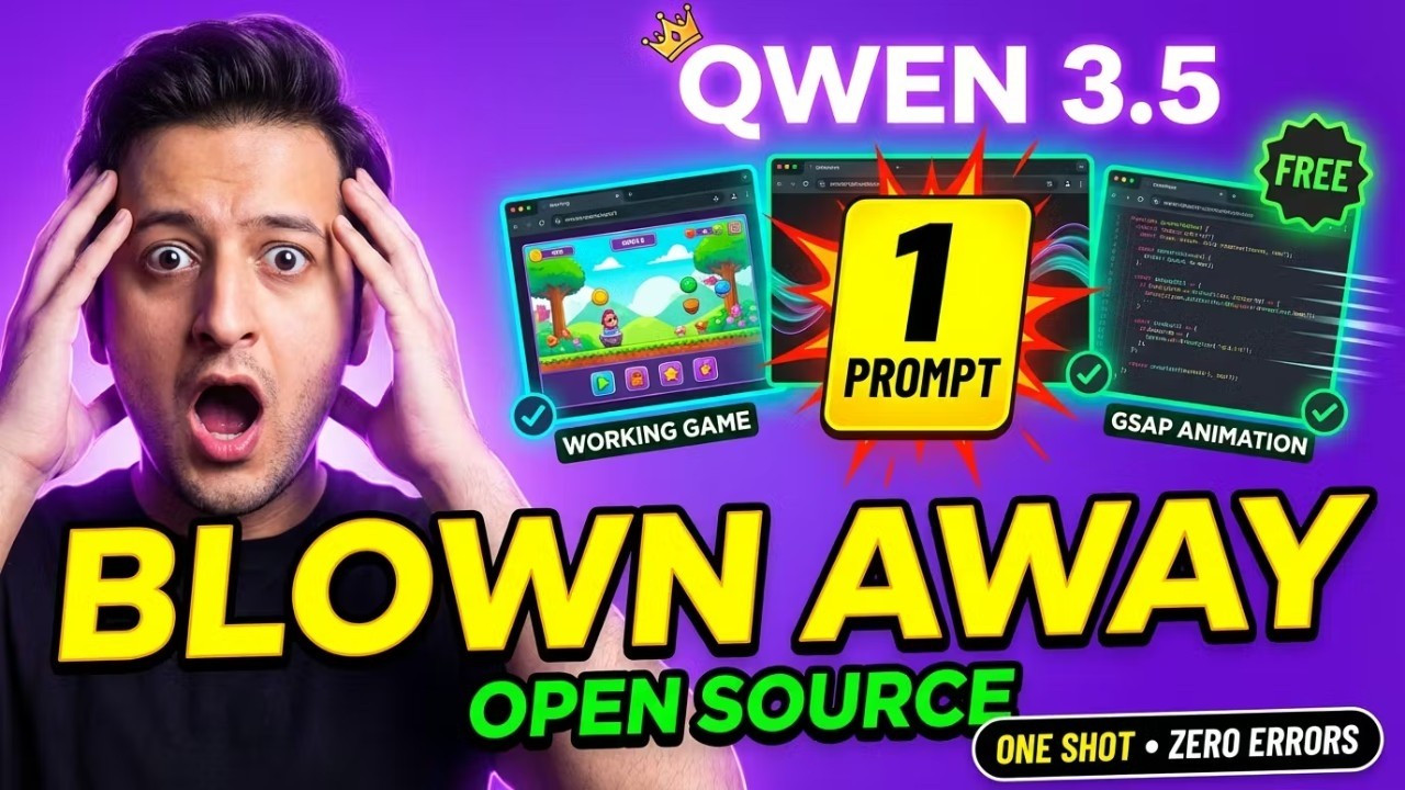 Qwen 3.5 Just Shocked Me — Best Open Source Model Ever One-Shot Games & Animations