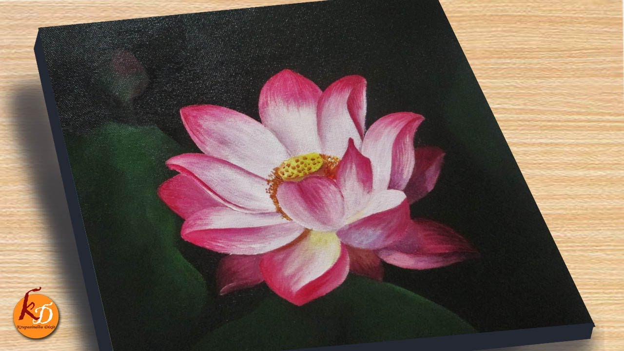 Lotus flower Acrylic Painting | Episode #166