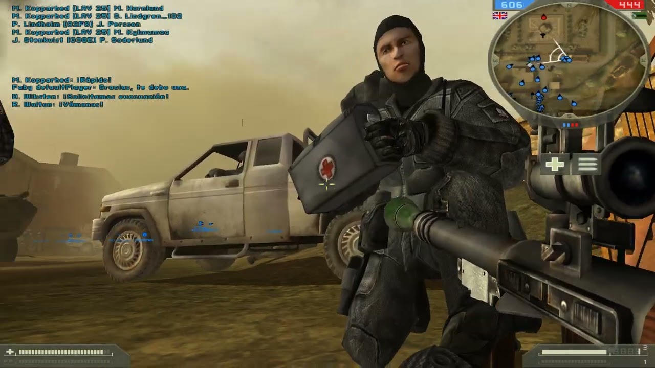 Battlefield 2 Special Forces - Warlord / 128 bots (1000 tickets) / Veteran Difficulty