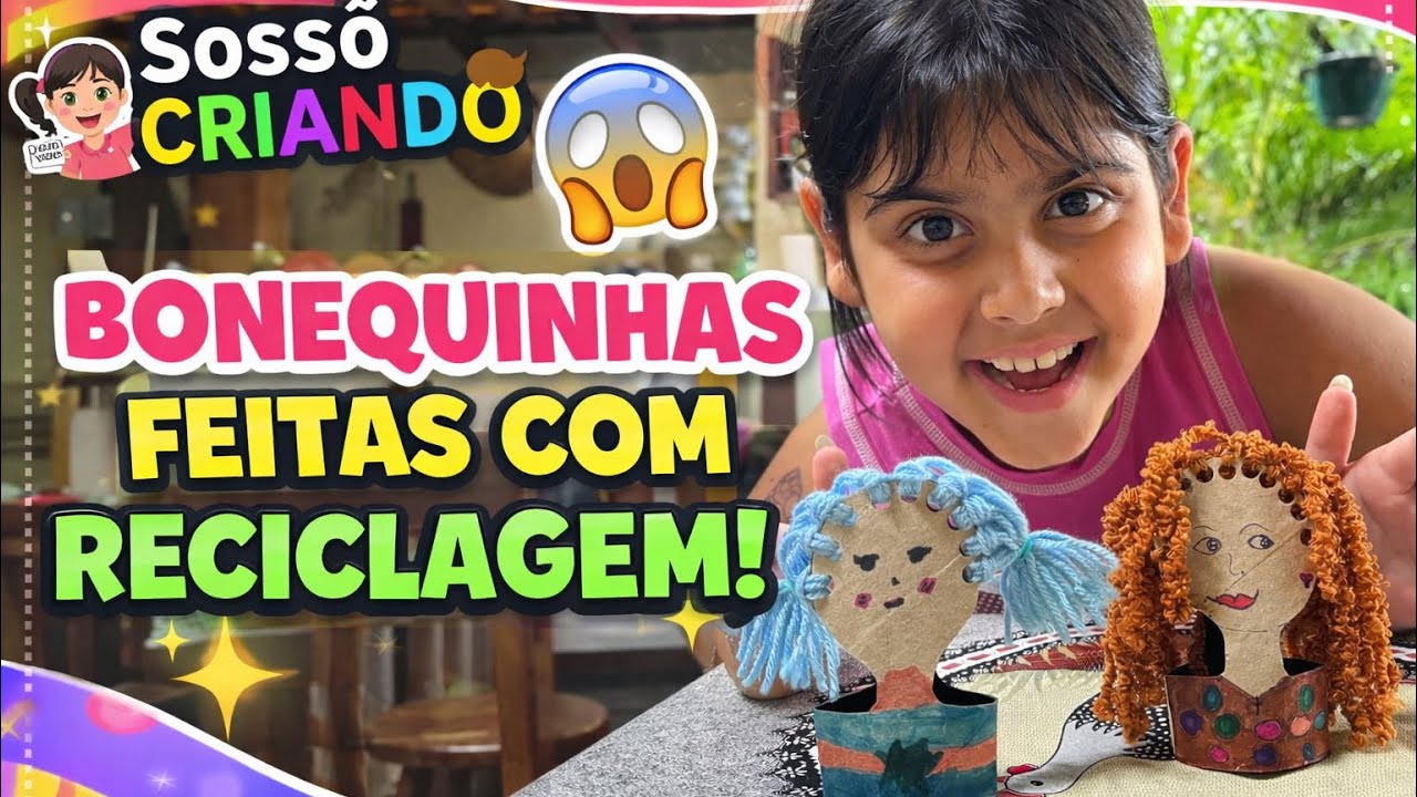 Transformando Reciclagem em Bonequinhas! 🧸💖 Arte da Sossô e da vovó no Brasil 🇧🇷