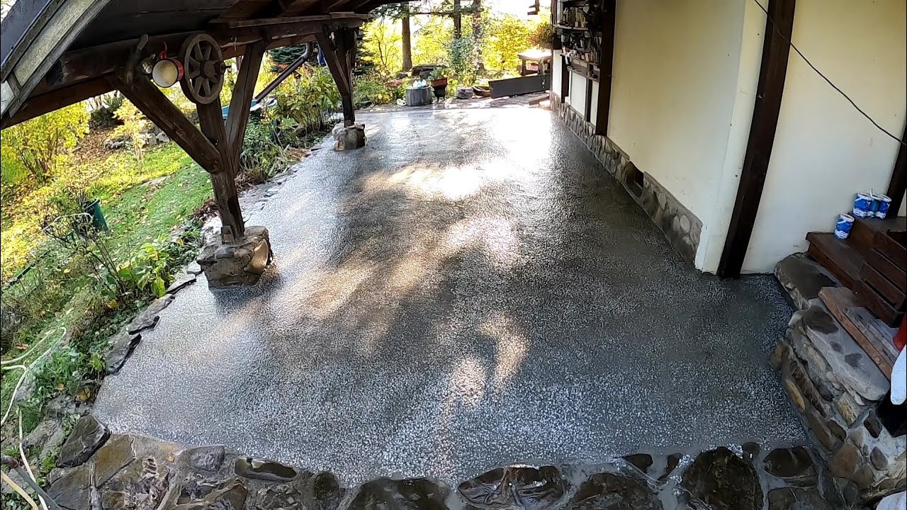 Cum se face mozaicul rustic, antiderapant. Mozaic fara slefuire. Mozaic cu bobul expus, periat