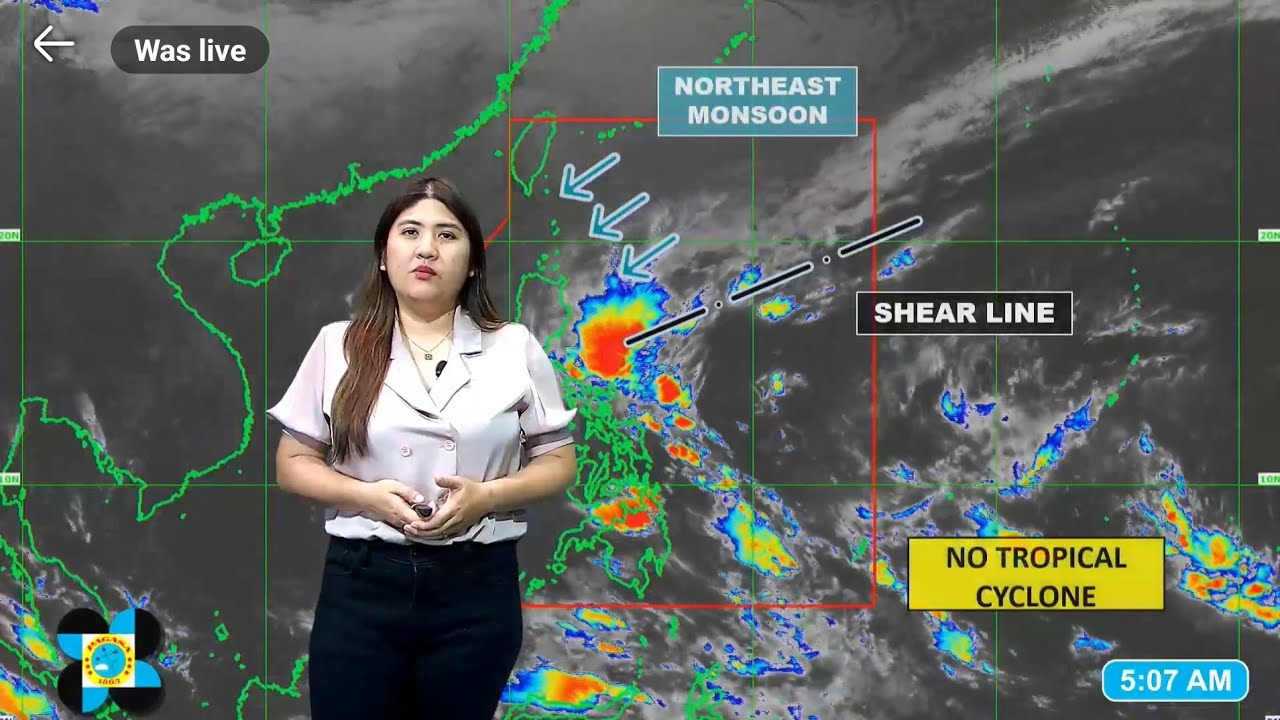 PAGASA: PATULOY ANG SHEARLINE NA KAKAAFFECT SA AREA NG BICOL AT QUEZON |  #weather #shearline 