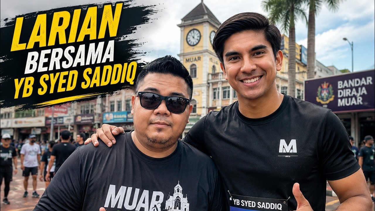 LARIAN BERSAMA YB SYED SADDIQ TIBA DI MUAR  #anakmuar #muarjohor #jdt 