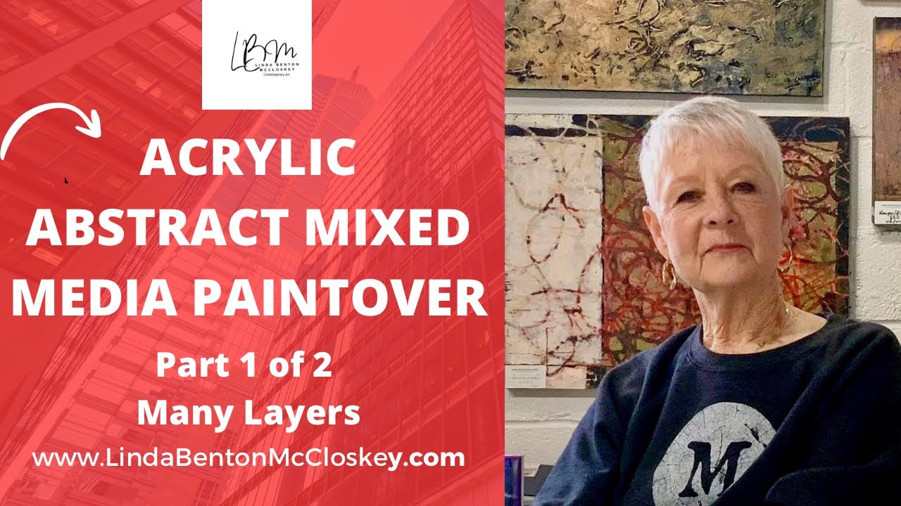 Part 1 of 2 Acrylic Mixed Media Paintover