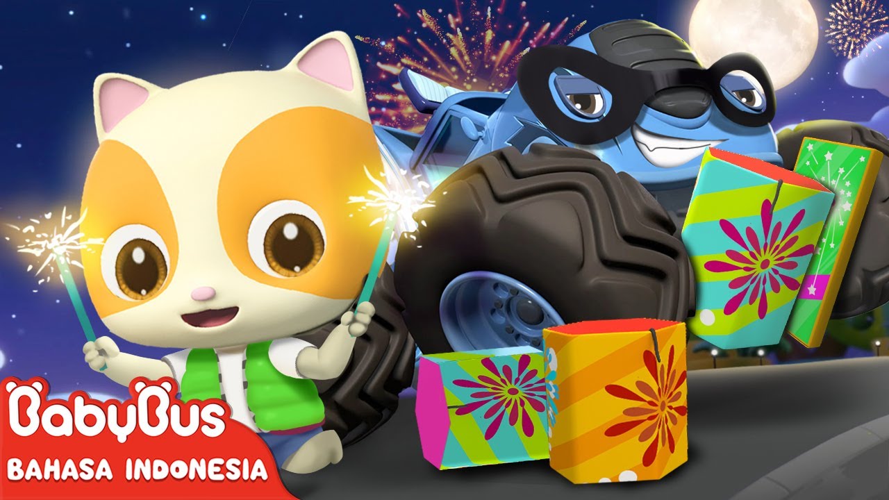 Mobil Monster Jahat Merebut Kembang Api Yang Indah! 🎆 | Lagu Anak | BabyBus Bahasa Indonesia