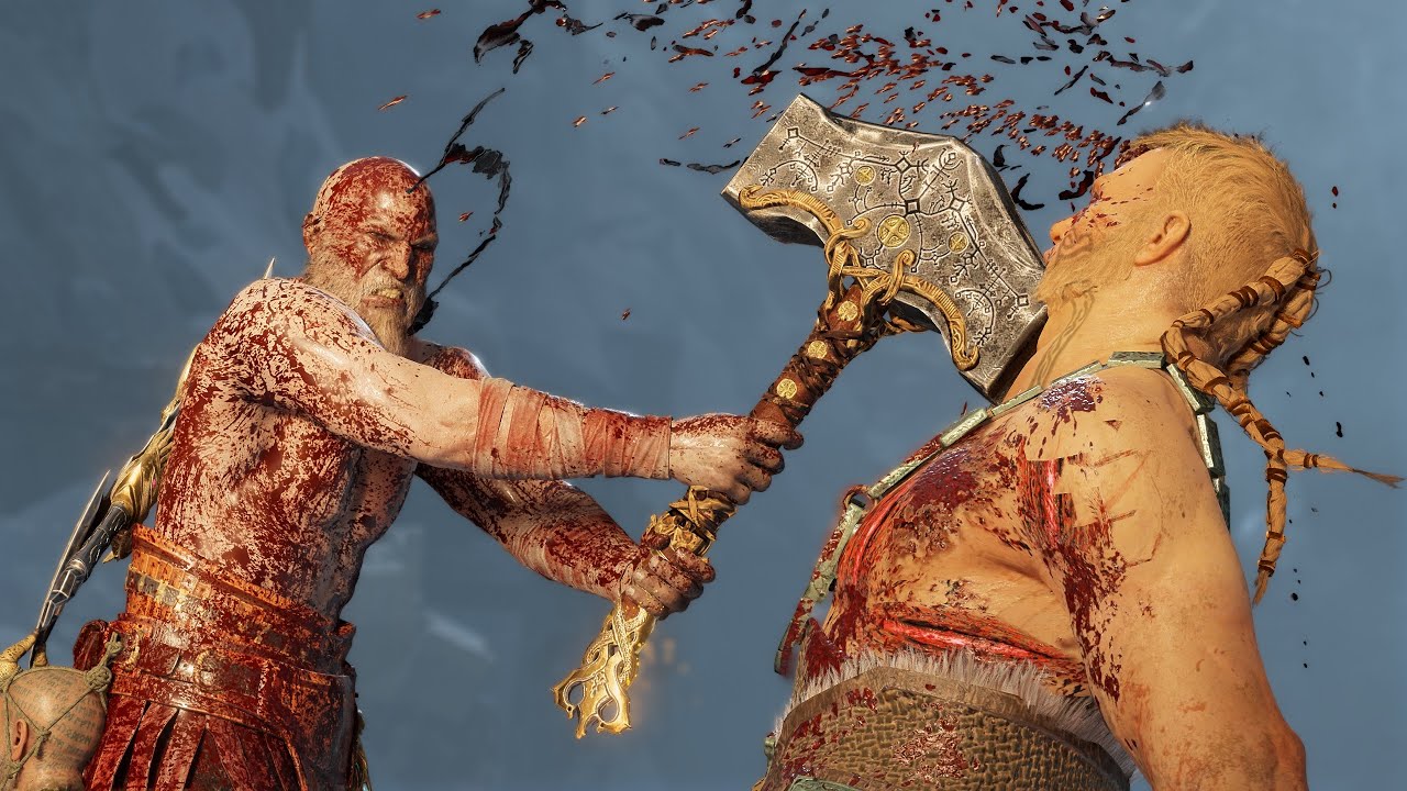 Kratos uses THOR'S HAMMER and kills his Son (God of War PC Mod) - Mjölnir Weapon Mod