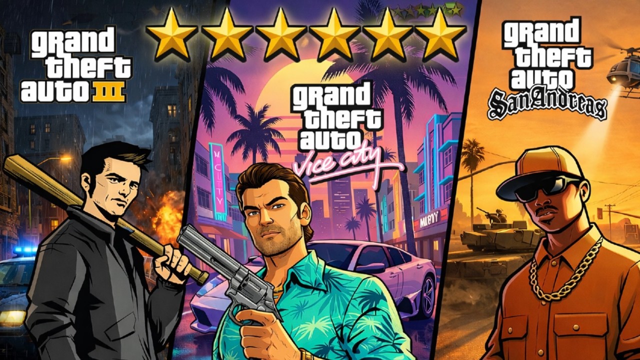 Tentei Sobrevive a 5 Estrelas nos GTAs Clássicos!